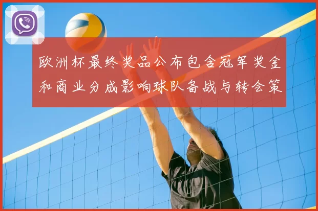 欧洲杯最终奖品公布包含冠军奖金和商业分成影响球队备战与转会策略